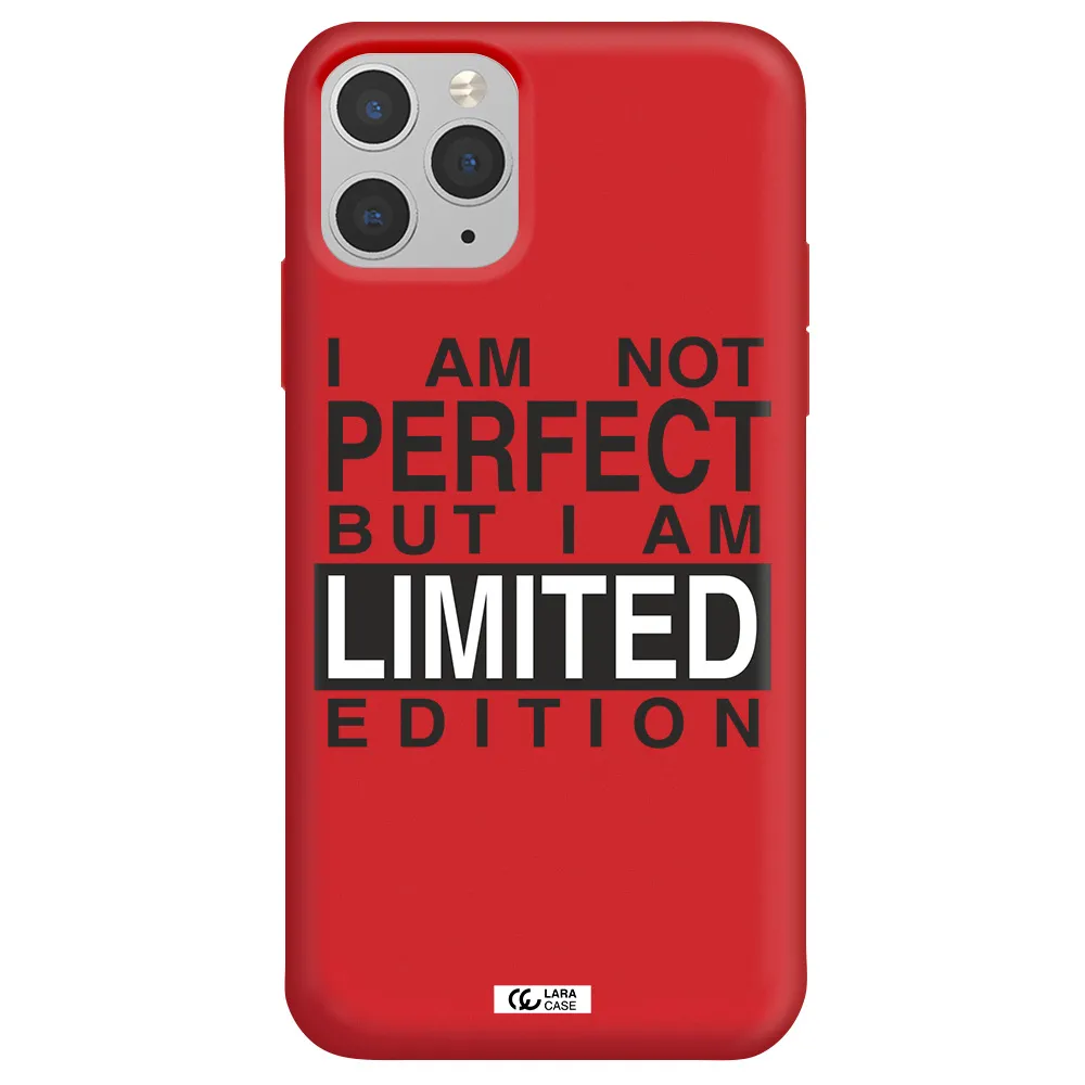 I Am Not Perfect Apple iPhone 11 pro max Silicone Imperial Red Case