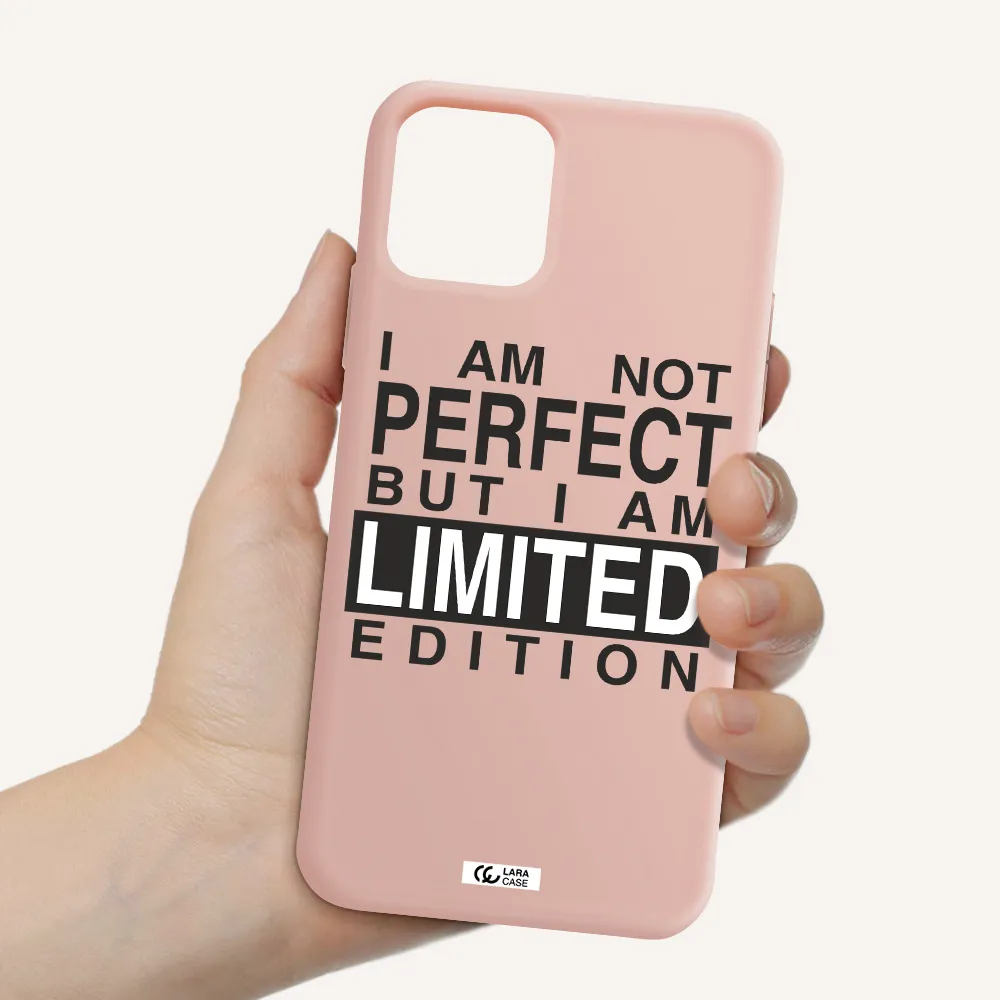 I Am Not Perfect Apple iPhone 11 pro max Silicone pastel pink Case
