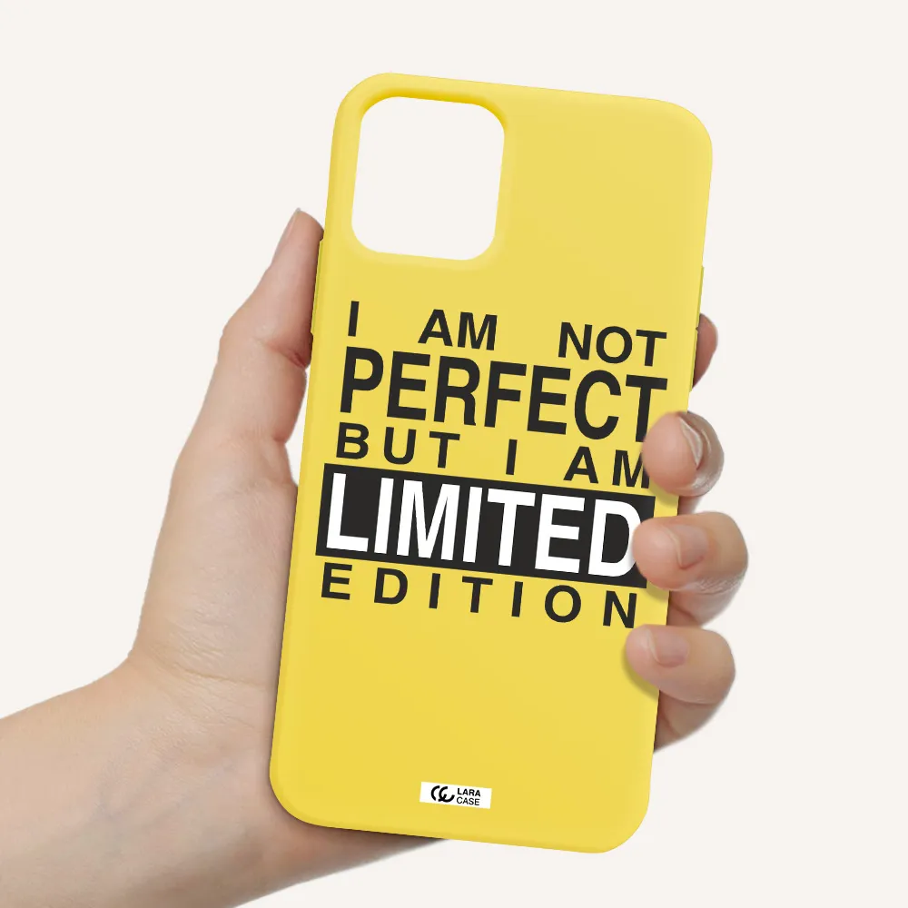 I Am Not Perfect Apple iPhone 11 pro Silicone canary yellow Case