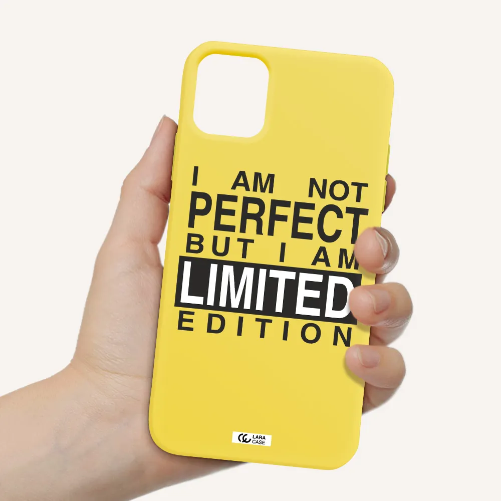 I Am Not Perfect Apple iPhone 11 Silicone canary yellow Case