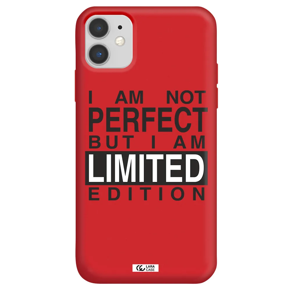 I Am Not Perfect Apple iPhone 11 Silicone Imperial Red Case