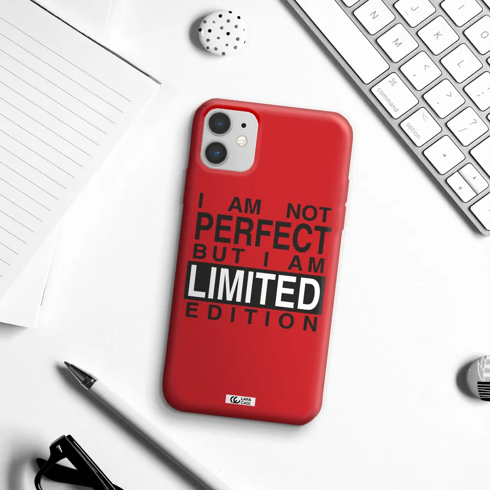 I Am Not Perfect Apple iPhone 11 Silicone Imperial Red Case