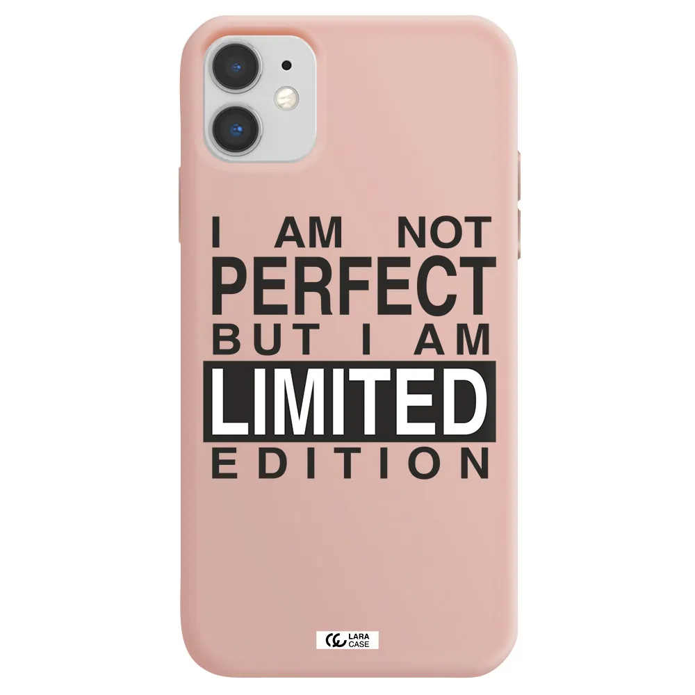 I Am Not Perfect Apple iPhone 11 Silicone pastel pink Case
