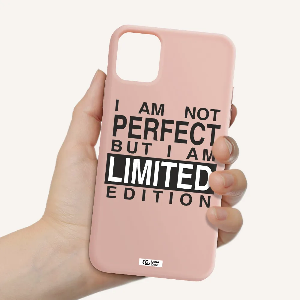 I Am Not Perfect Apple iPhone 11 Silicone pastel pink Case