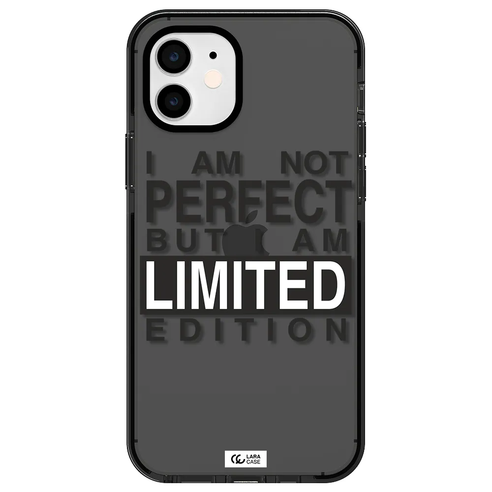 I Am Not Perfect Apple iPhone 12 impact Smoke Black Case