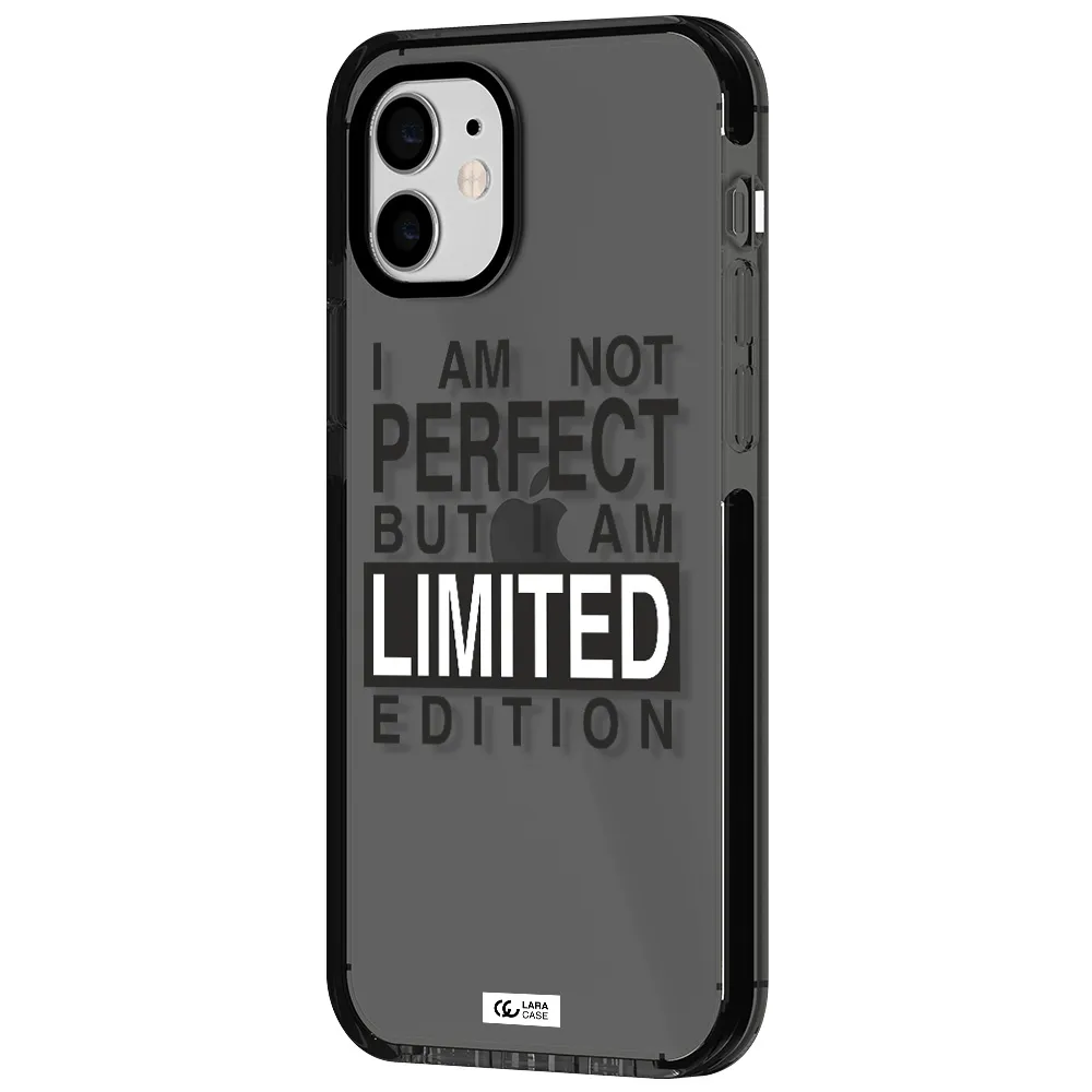 I Am Not Perfect Apple iPhone 12 impact Smoke Black Case