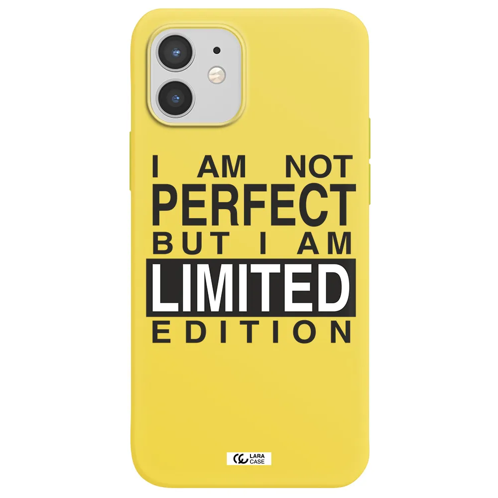 I Am Not Perfect Apple iPhone 12 mini Silicone canary yellow Case