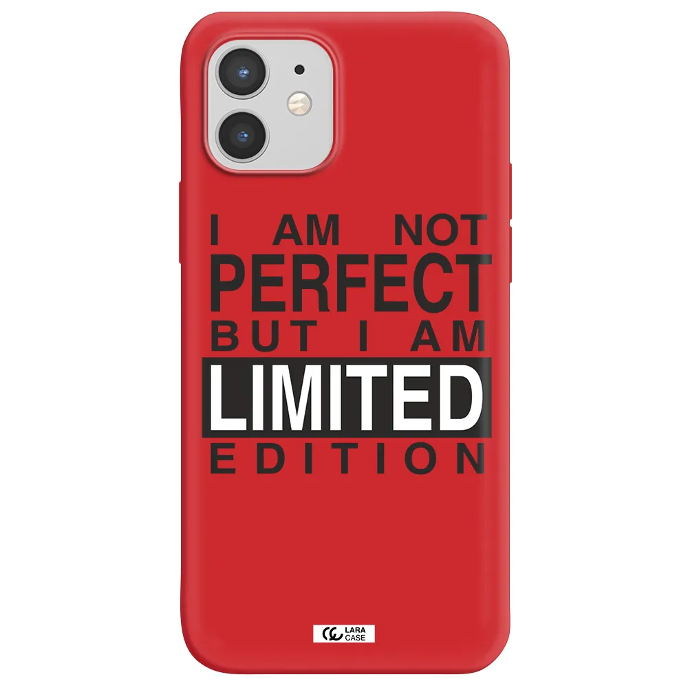 I Am Not Perfect Apple iPhone 12 mini Silicone Imperial Red Case
