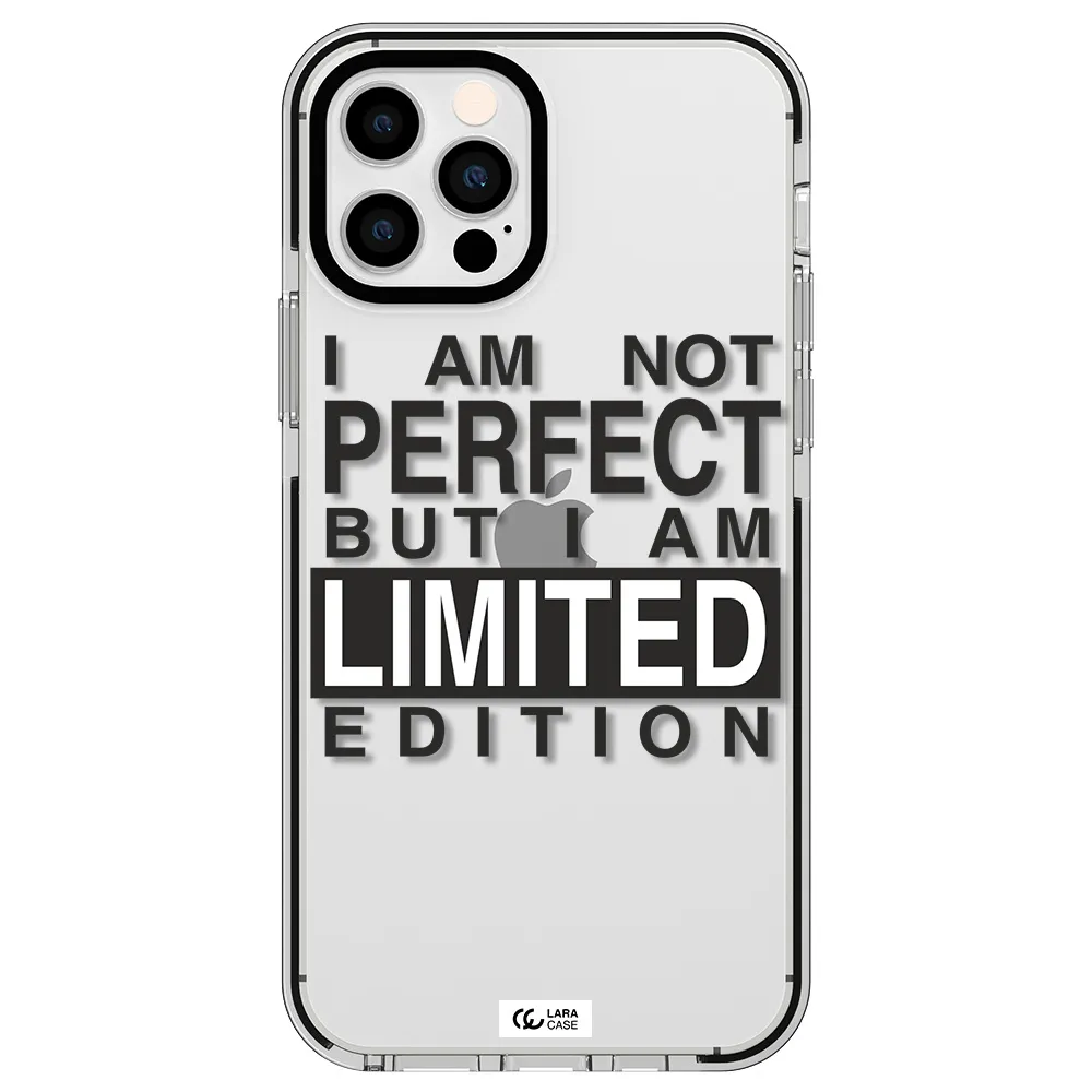 I Am Not Perfect Apple iPhone 12 pro impact black border Case