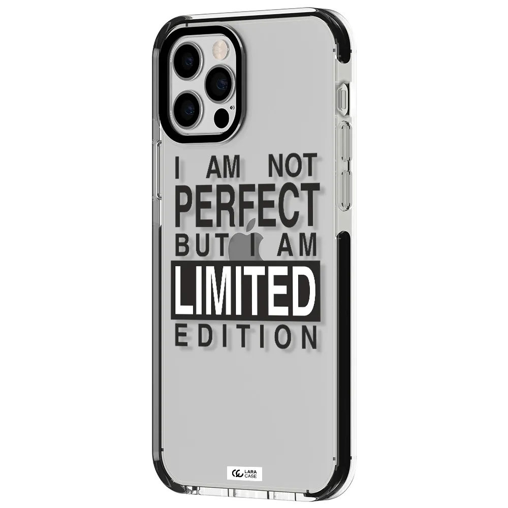 I Am Not Perfect Apple iPhone 12 pro impact black border Case