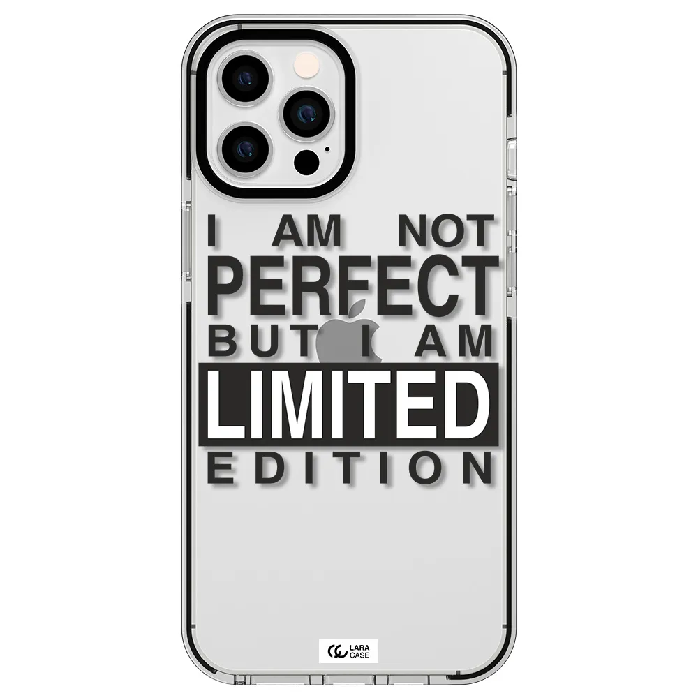 I Am Not Perfect Apple iPhone 12 pro max impact black border Case