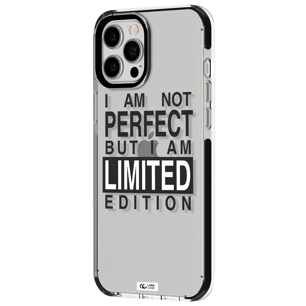 I Am Not Perfect Apple iPhone 12 pro max impact black border Case