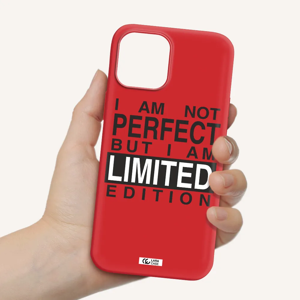 I Am Not Perfect Apple iPhone 12 pro Silicone Imperial Red Case