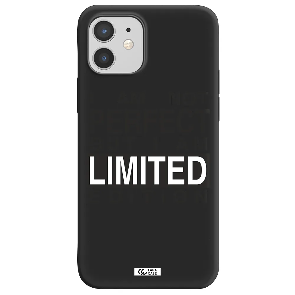 I Am Not Perfect Apple iPhone 12 Silicone black Case