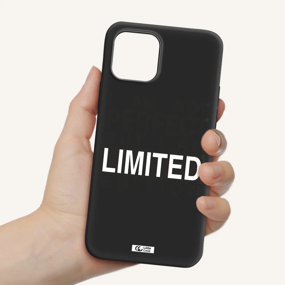 I Am Not Perfect Apple iPhone 12 Silicone black Case