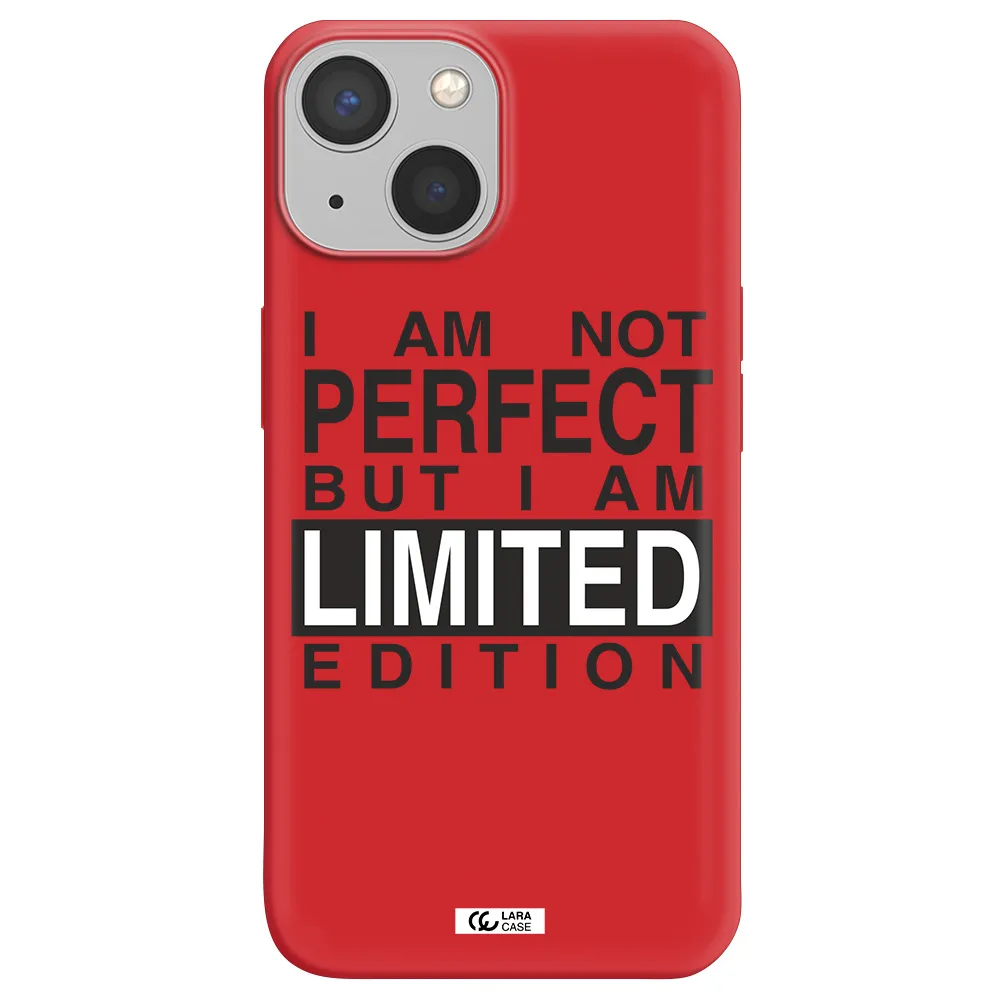I Am Not Perfect Apple iPhone 13 mini Silicone Imperial Red Case