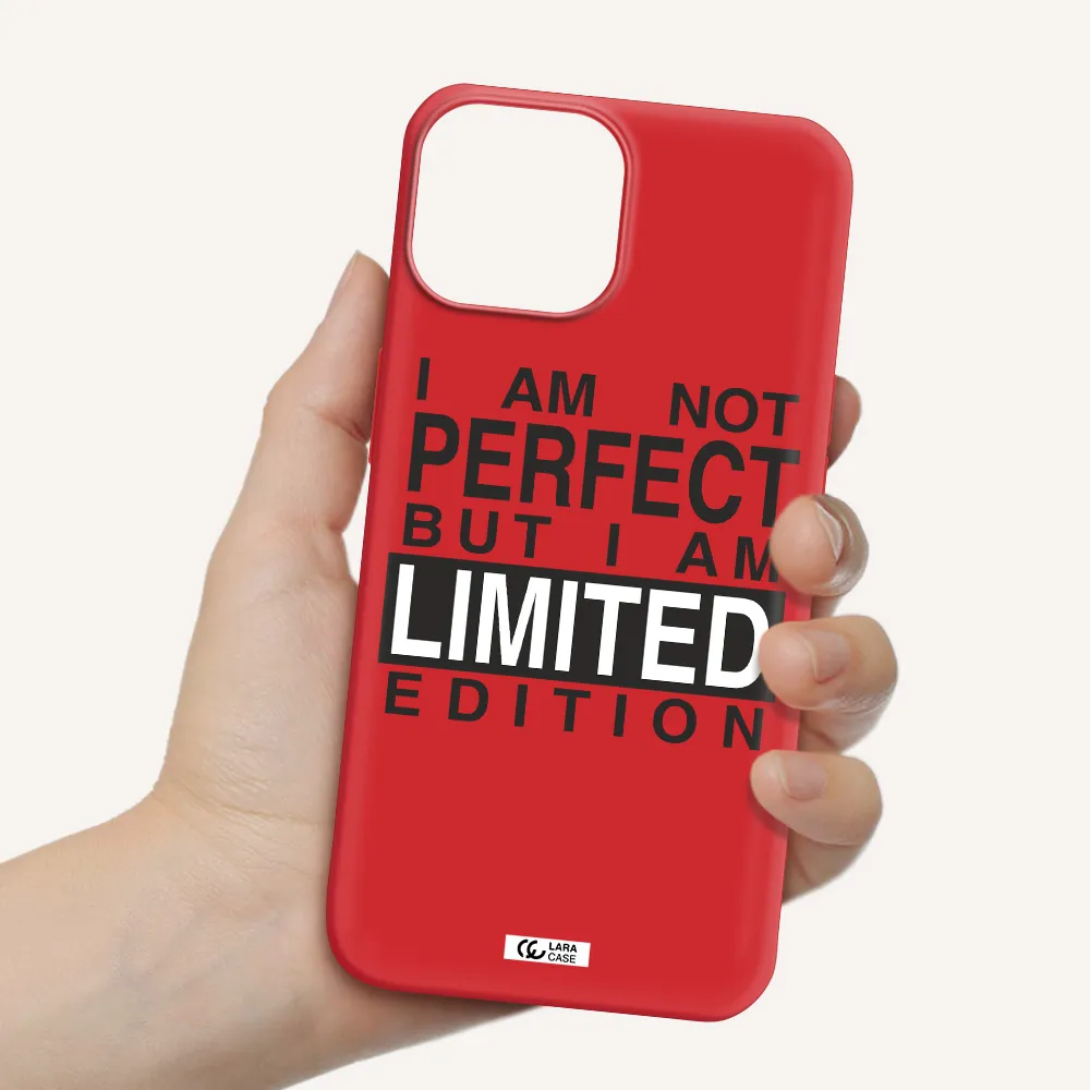 I Am Not Perfect Apple iPhone 13 mini Silicone Imperial Red Case
