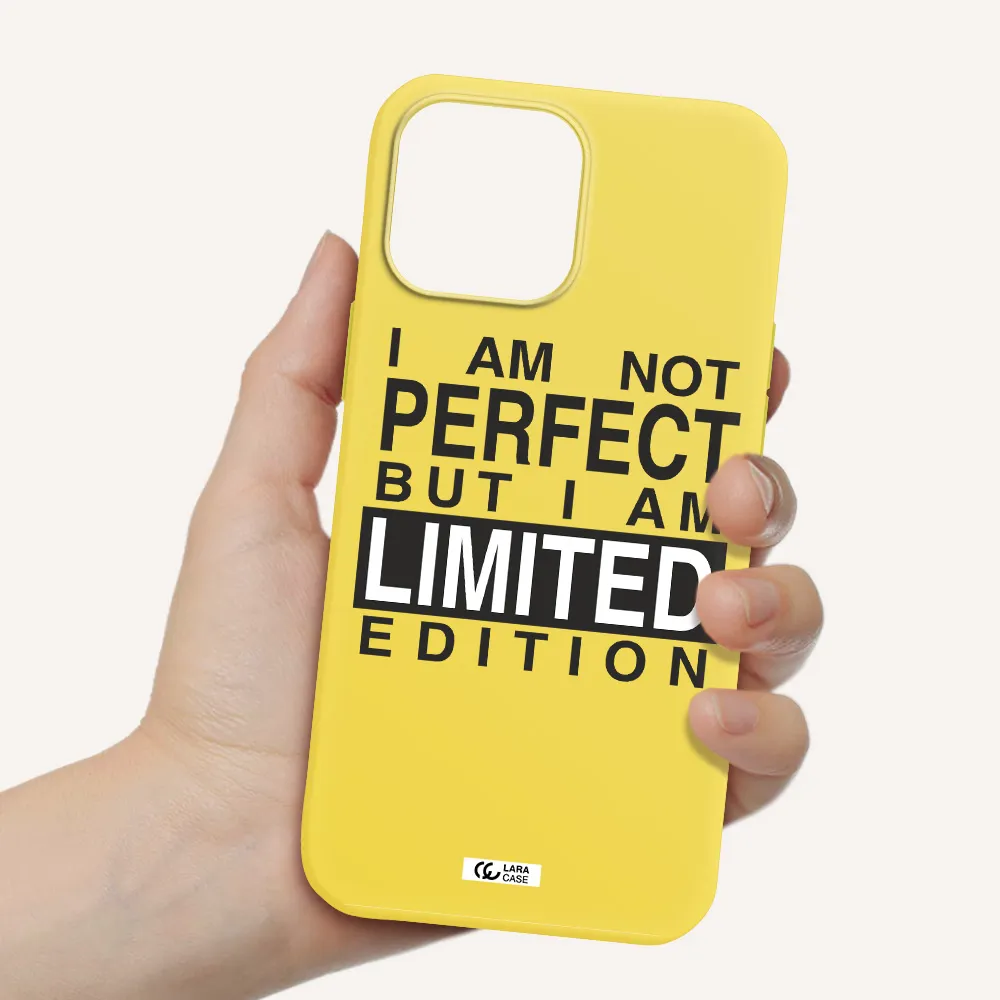 I Am Not Perfect Apple iPhone 13 Pro Silicone canary yellow Case
