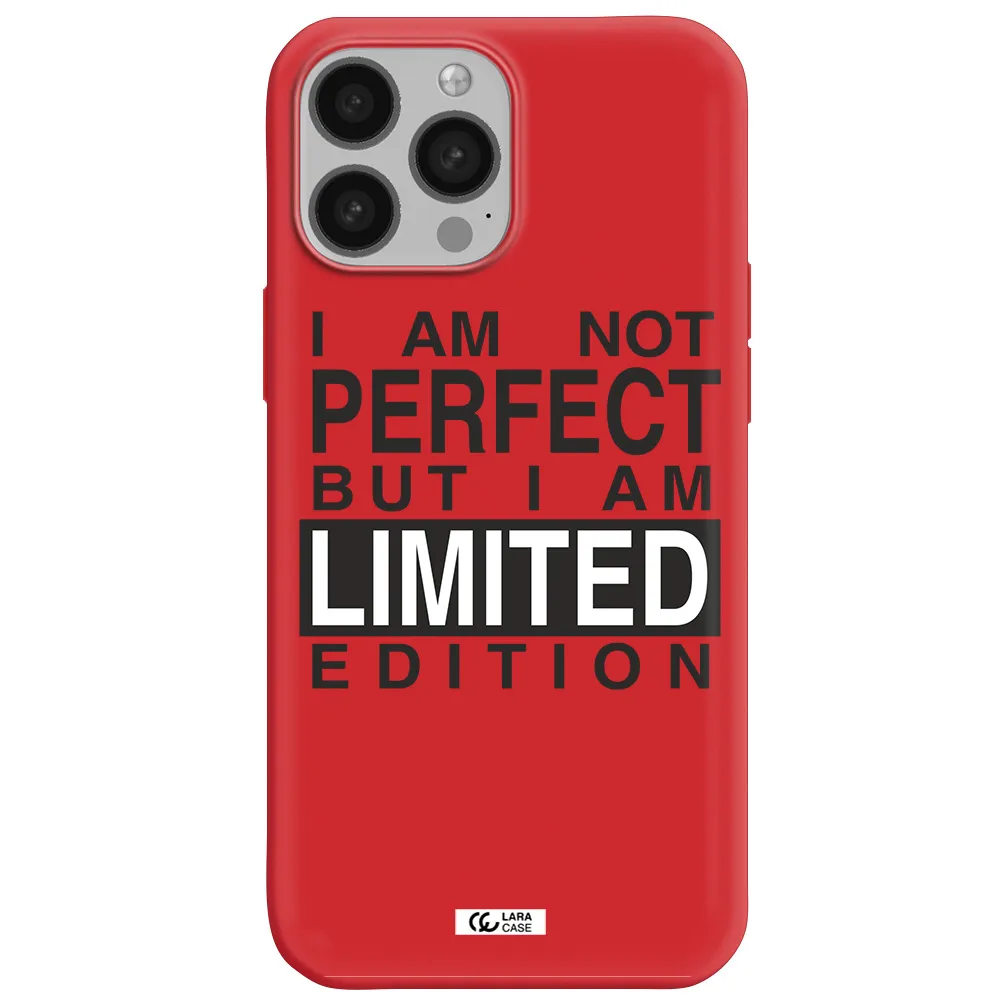 I Am Not Perfect Apple iPhone 13 Pro Silicone Imperial Red Case
