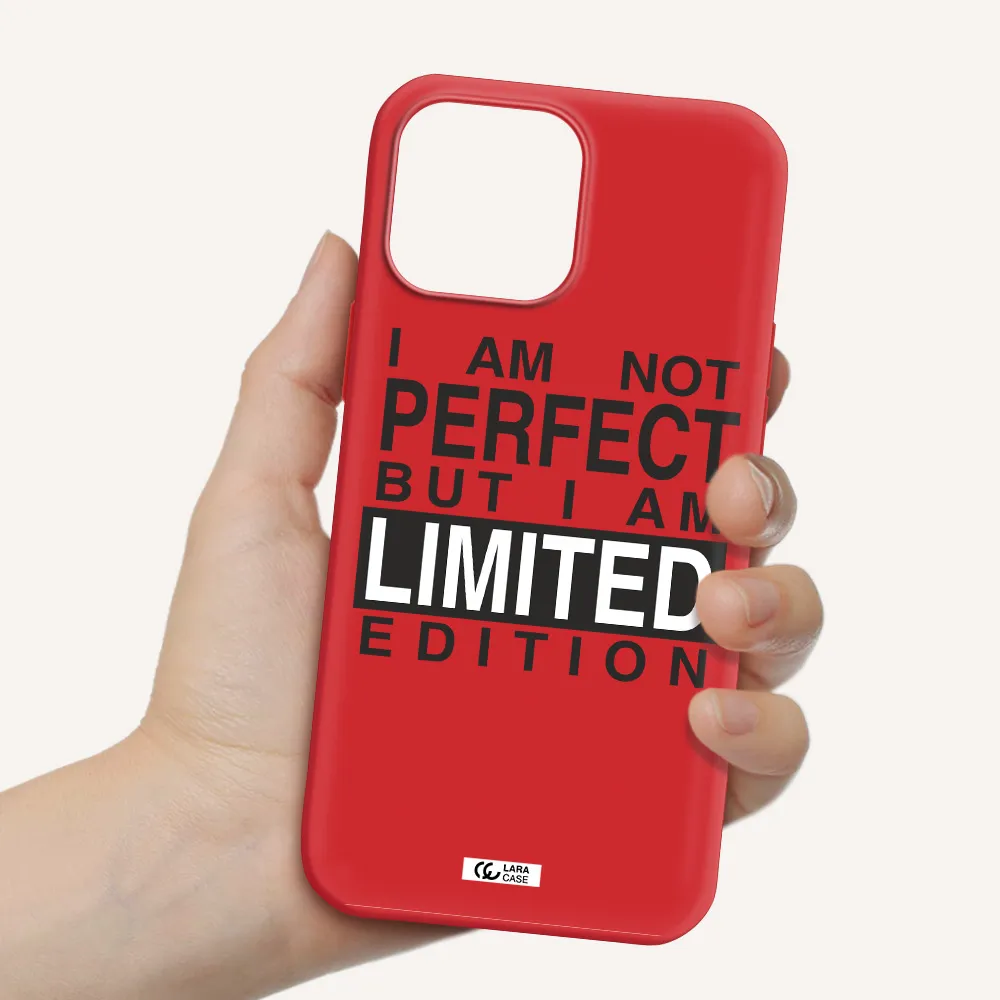 I Am Not Perfect Apple iPhone 13 Pro Silicone Imperial Red Case