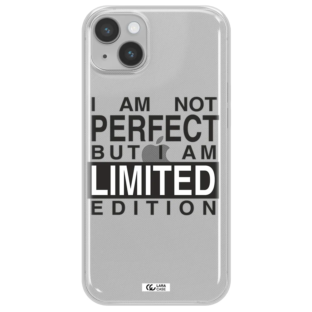 I Am Not Perfect Apple iPhone 14 plus Clear TPU Case