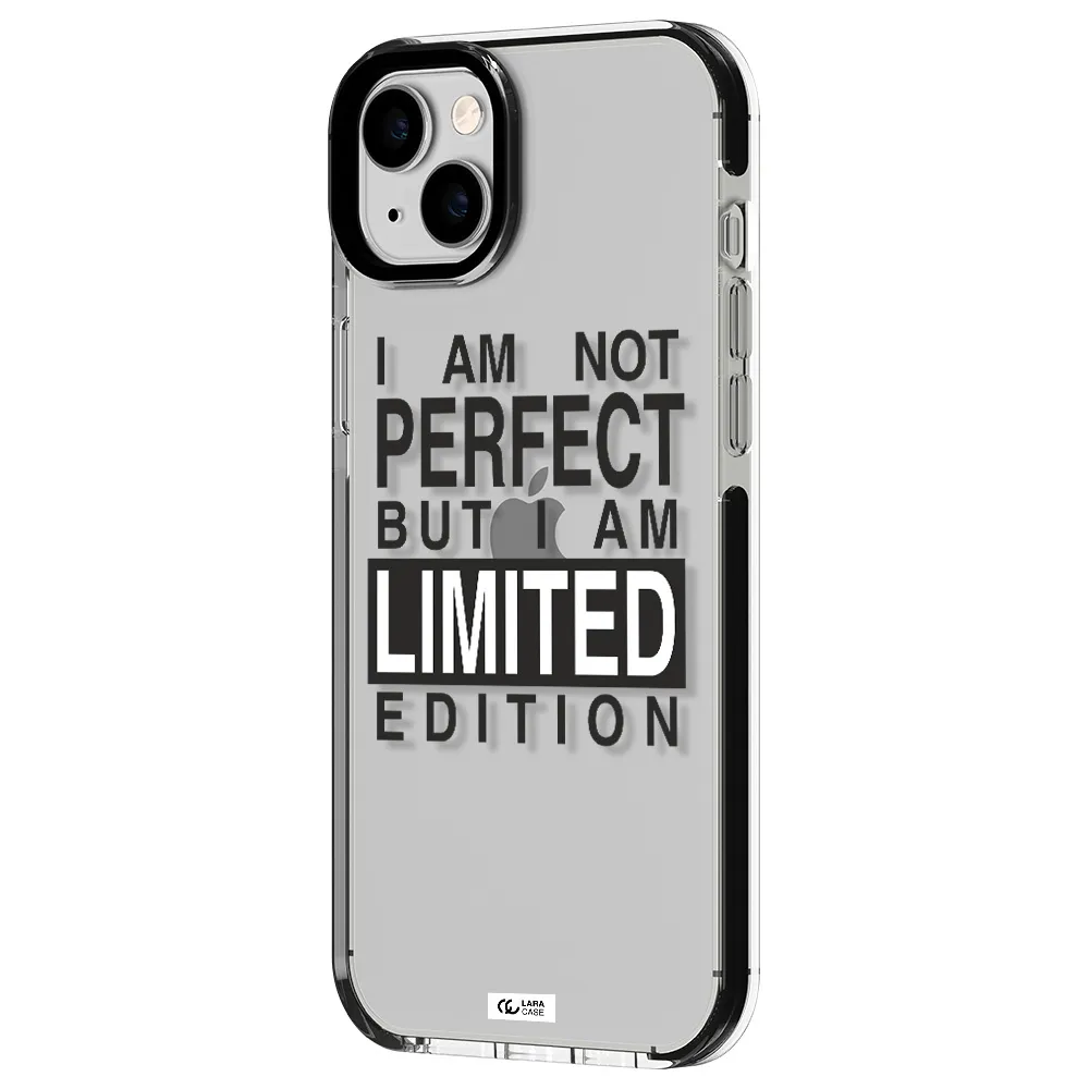 I Am Not Perfect Apple iPhone 14 plus impact black border Case