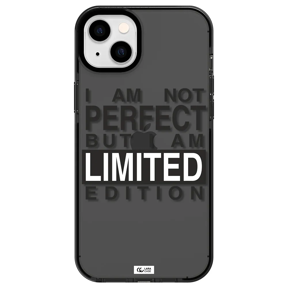I Am Not Perfect Apple iPhone 14 plus impact Smoke Black Case