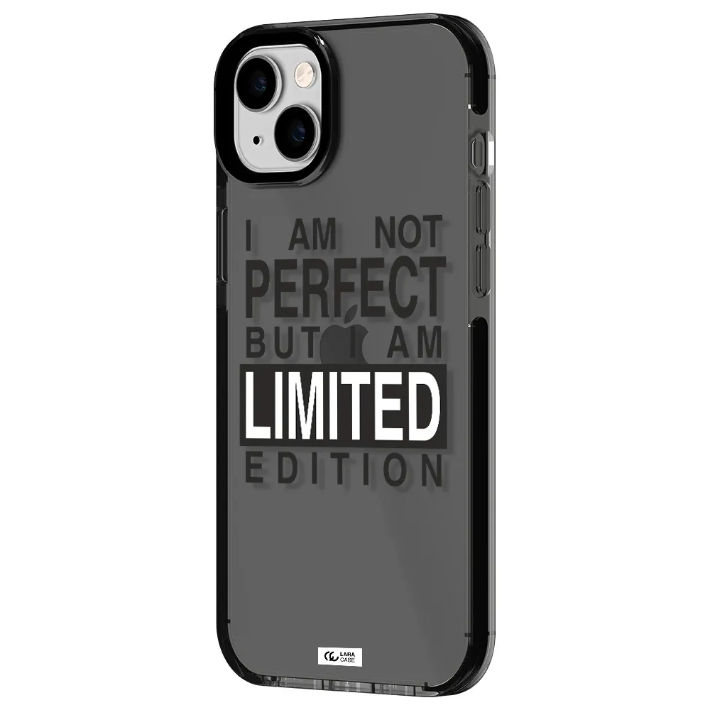 I Am Not Perfect Apple iPhone 14 plus impact Smoke Black Case