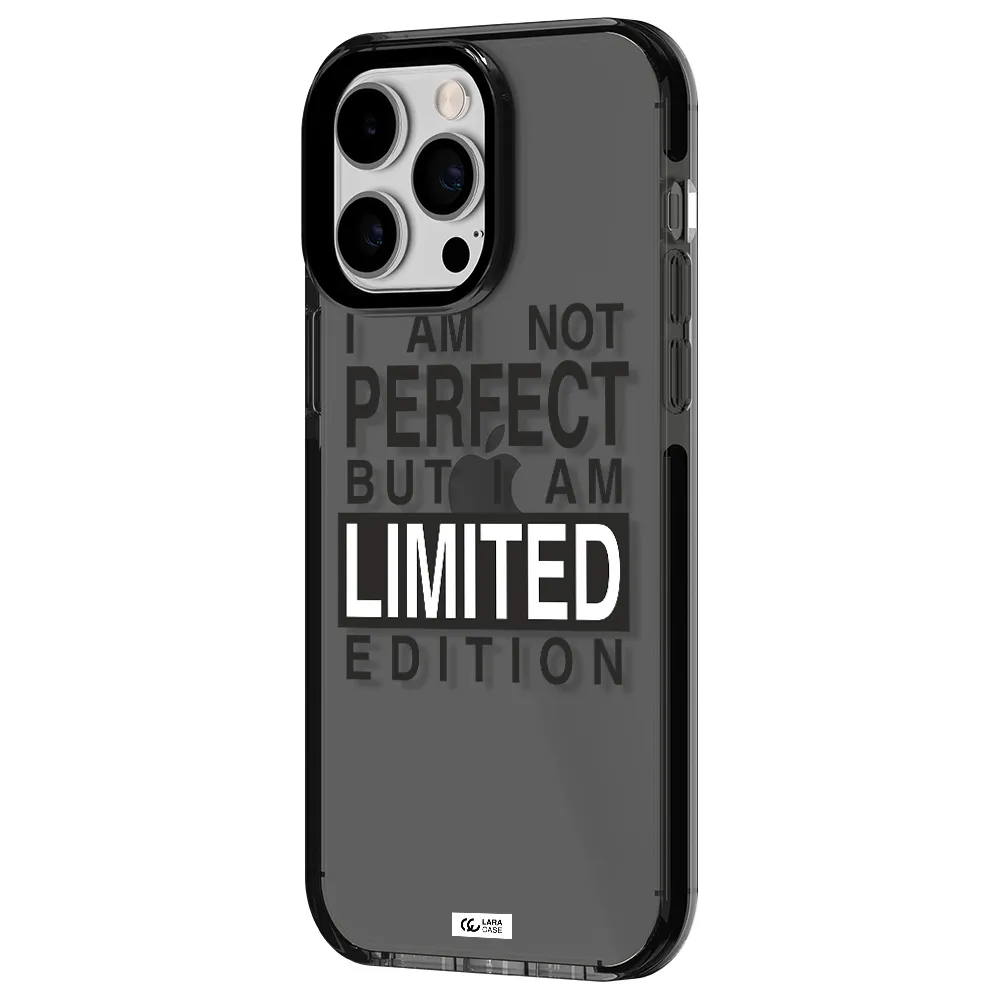 I Am Not Perfect Apple iPhone 14 pro max impact Smoke Black Case