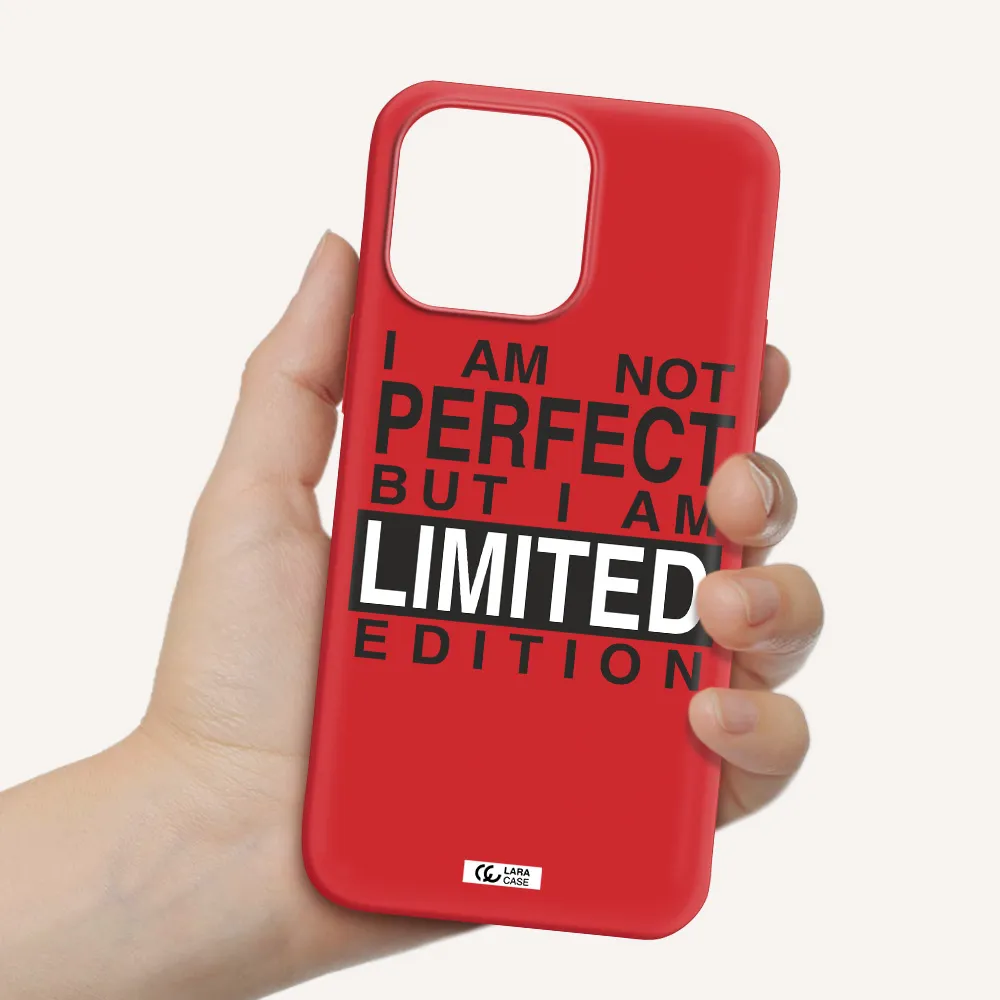 I Am Not Perfect Apple iPhone 14 pro max Silicone Imperial Red Case