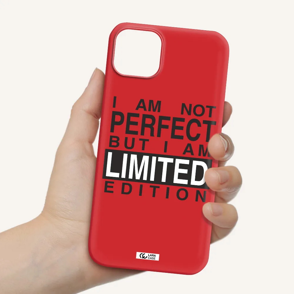 I Am Not Perfect Apple iPhone 14 Silicone Imperial Red Case