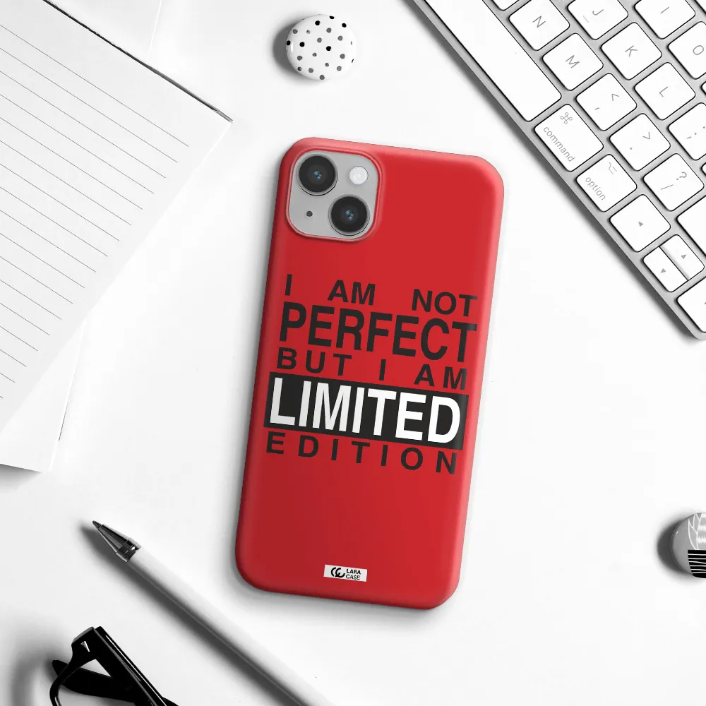 I Am Not Perfect Apple iPhone 14 Silicone Imperial Red Case