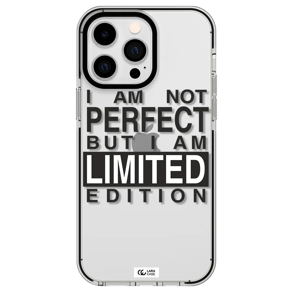 I Am Not Perfect Apple iPhone 15 Pro impact black border Case