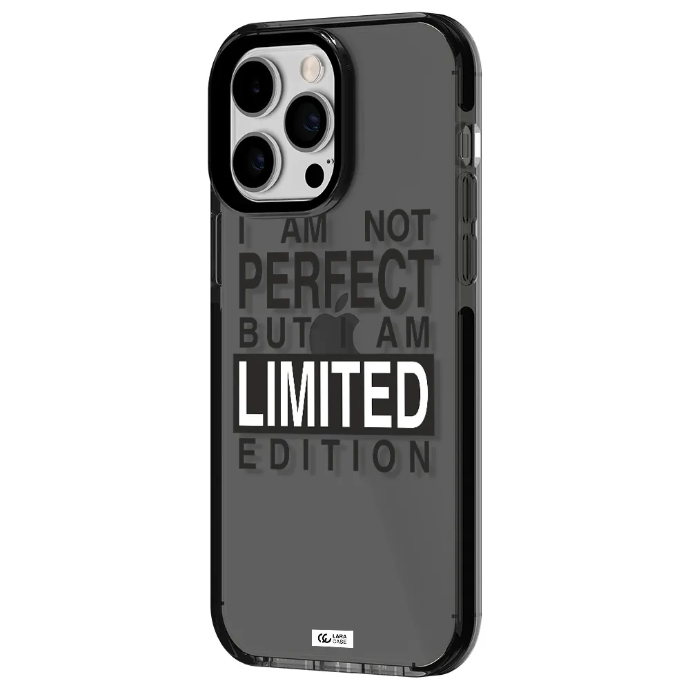 I Am Not Perfect Apple iPhone 15 Pro impact Smoke Black Case