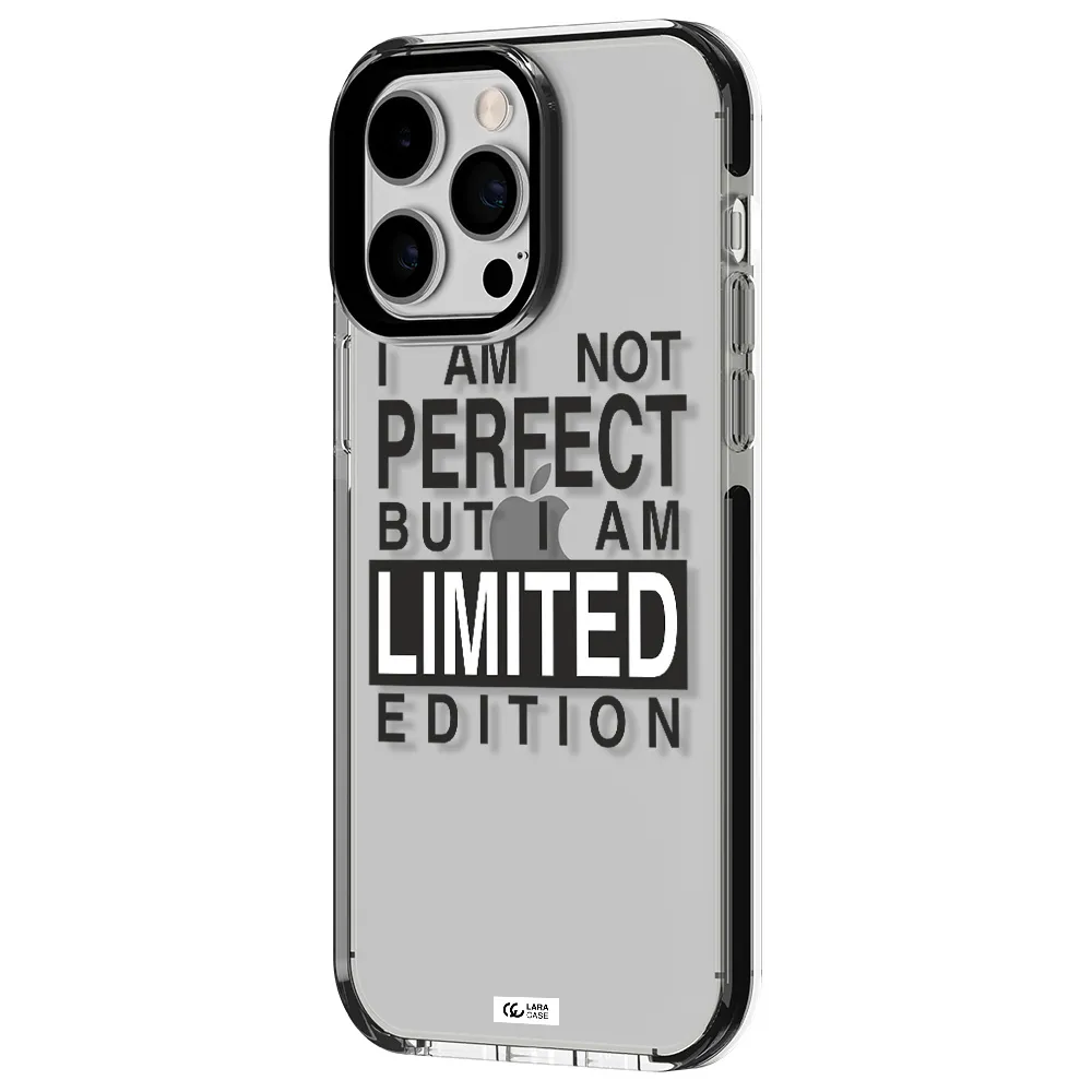 I Am Not Perfect Apple iPhone 15 Pro Max impact black border Case