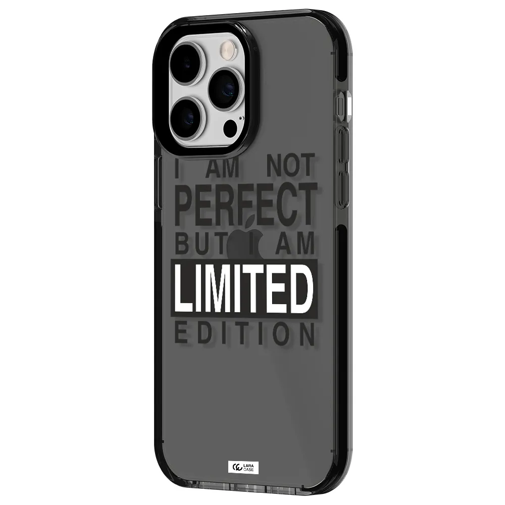I Am Not Perfect Apple iPhone 15 Pro Max impact Smoke Black Case