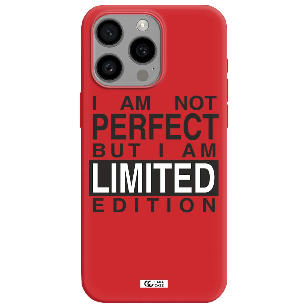 I Am Not Perfect Apple Iphone 15 Pro Max Silicone Imperial Red Case