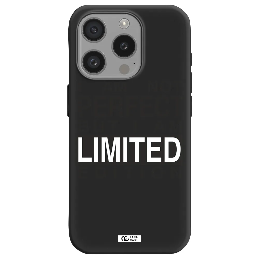 I Am Not Perfect Apple Iphone 15 Pro Silicone Black Case
