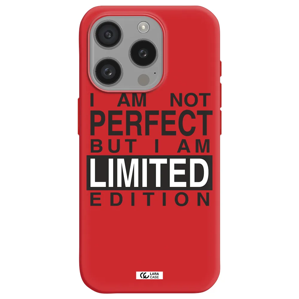 I Am Not Perfect Apple Iphone 15 Pro Silicone Imperial Red Case