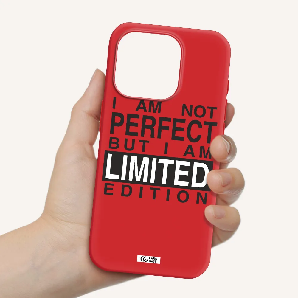 I Am Not Perfect Apple Iphone 15 Pro Silicone Imperial Red Case