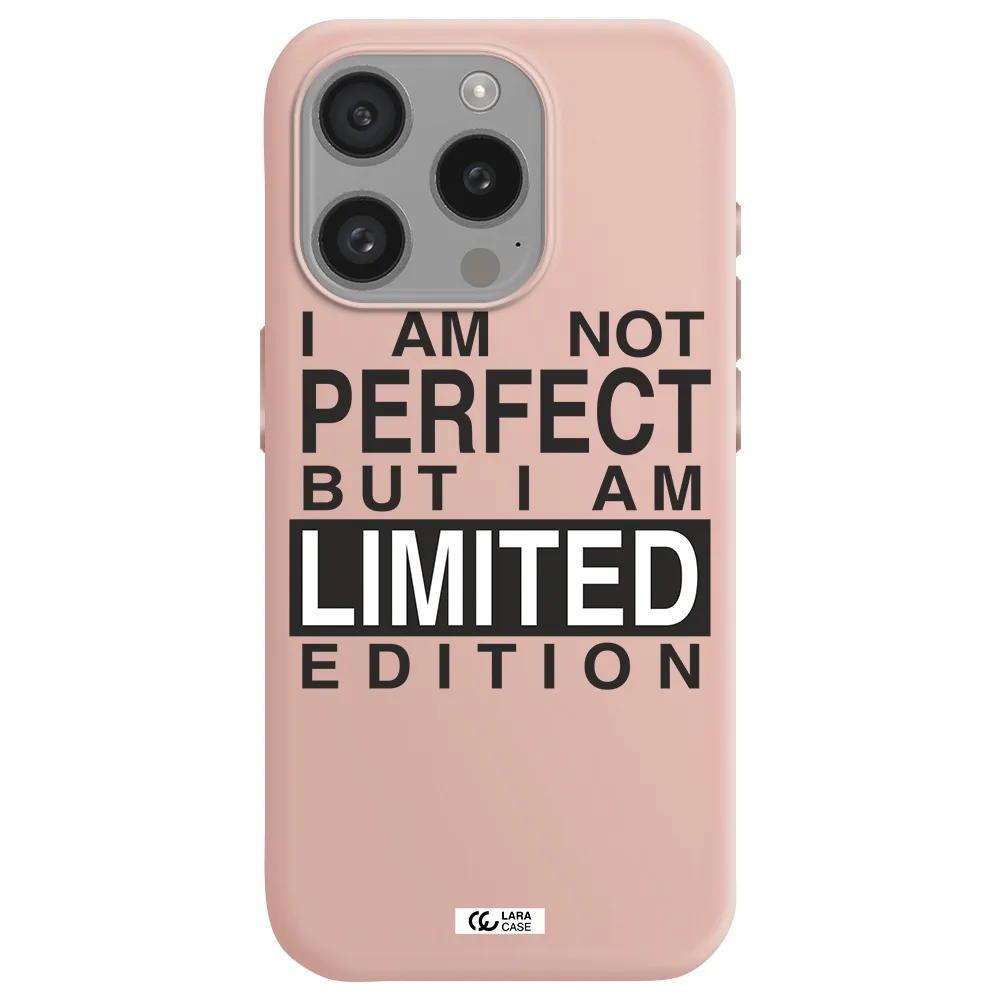 I Am Not Perfect Apple Iphone 15 Pro Silicone Pastel Pink Case