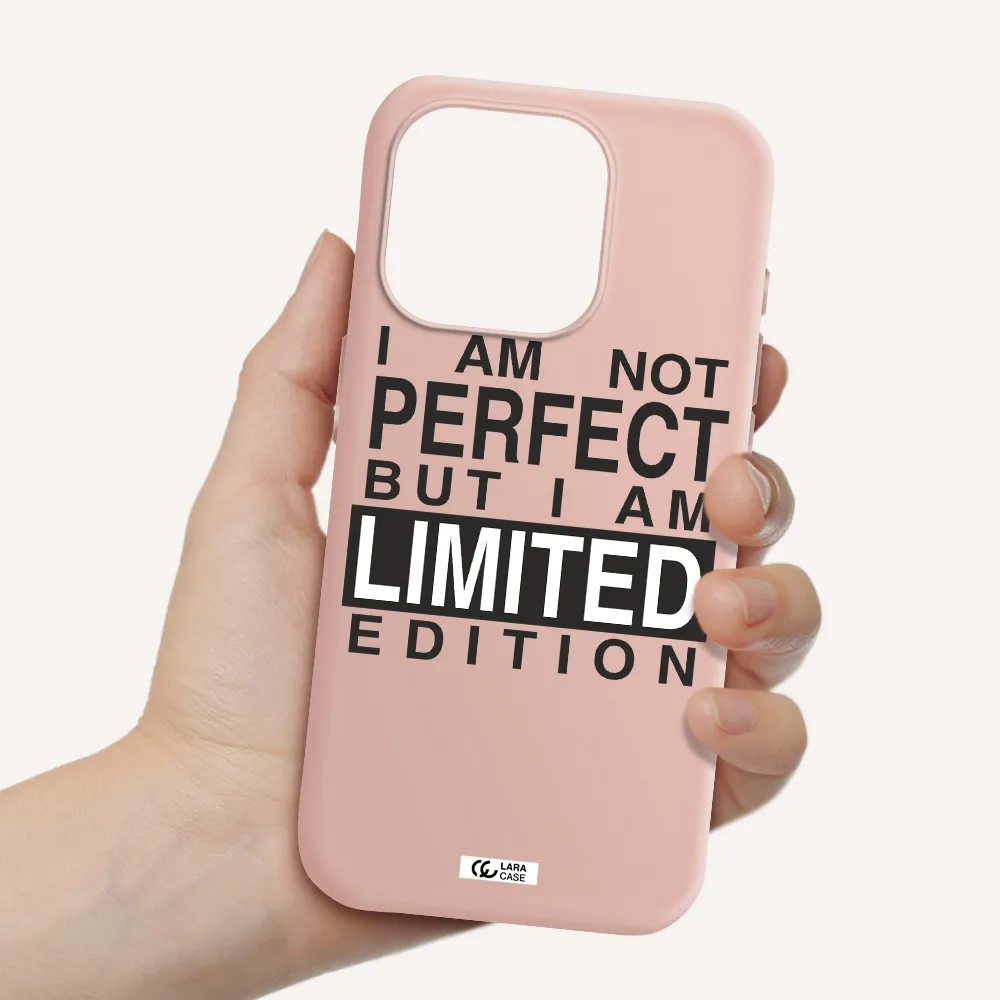I Am Not Perfect Apple Iphone 15 Pro Silicone Pastel Pink Case