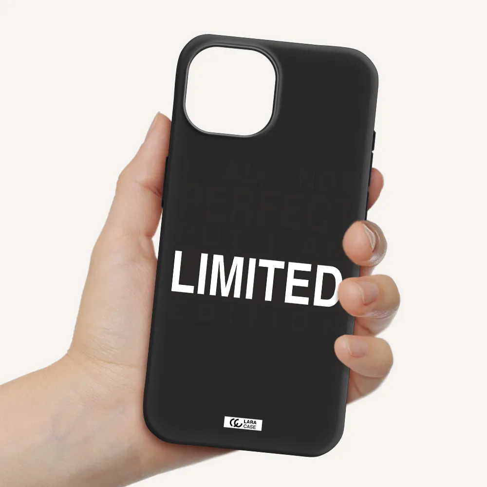 I Am Not Perfect Apple iPhone 15 Silicone black Case