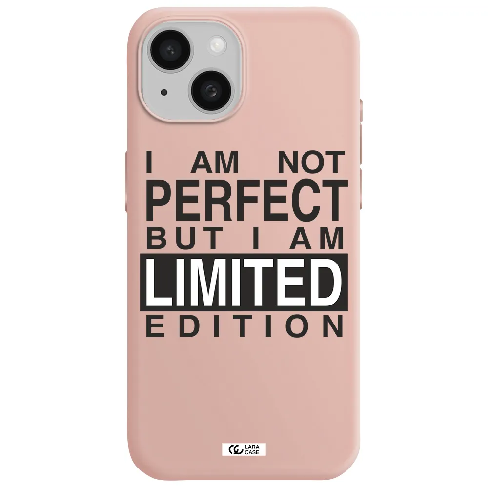 I Am Not Perfect Apple Iphone 15 Silicone Pastel Pink Case