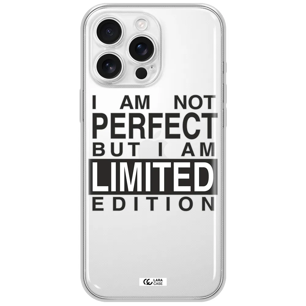 I Am Not Perfect Apple Iphone 16 Pro Max Clear Tpu Case