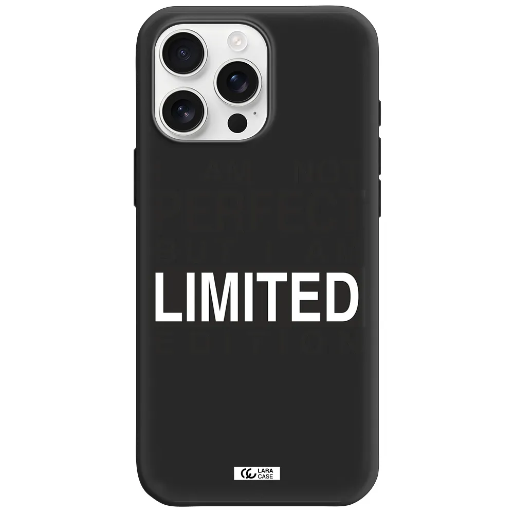 I Am Not Perfect Apple Iphone 16 Pro Max Silicone Black Case