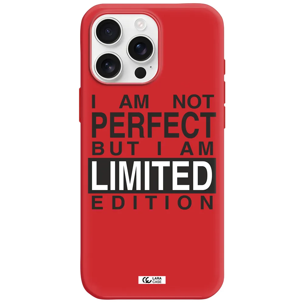 I Am Not Perfect Apple Iphone 16 Pro Max Silicone Imperial Red Case