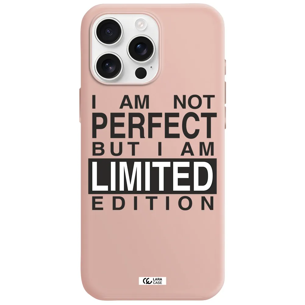 I Am Not Perfect Apple Iphone 16 Pro Max Silicone Pastel Pink Case