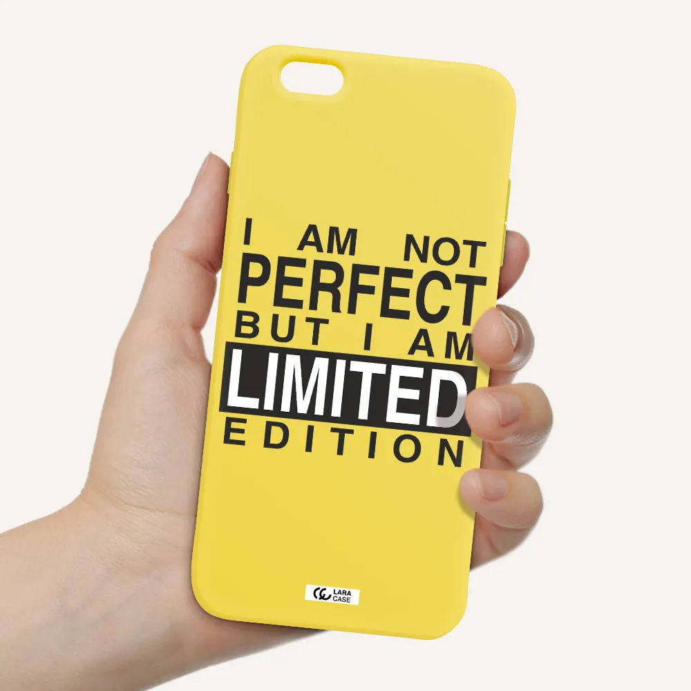 I Am Not Perfect Apple iPhone 6 plus Silicone canary yellow Case