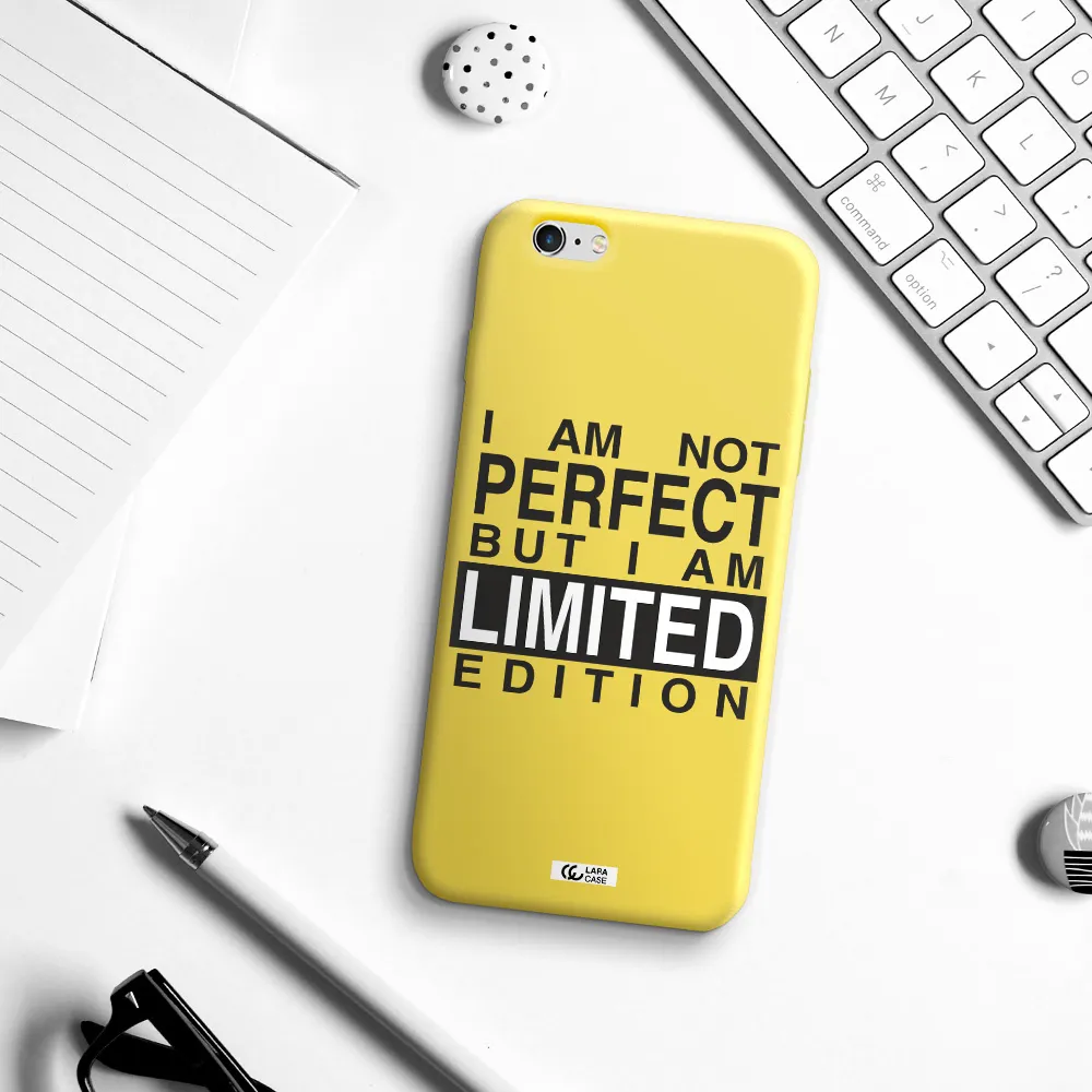 I Am Not Perfect Apple iPhone 6 plus Silicone canary yellow Case